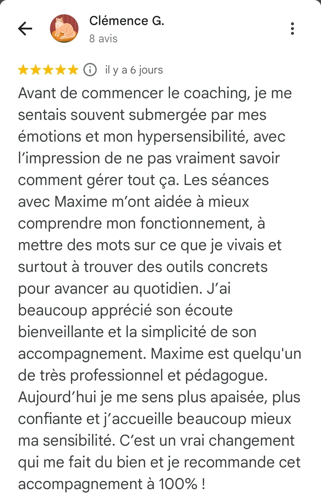 Avis coach hypersensible